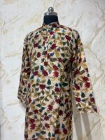 Pure chiniya silk men's kurta paired with cream colour pijama