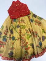 Tissue kalamkari kid's lehenga with beautiful blouse