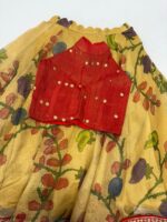 Tissue kalamkari kid's lehenga with beautiful blouse