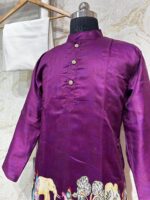 Chenderi men's kurta with kalamkari print paired with pijama