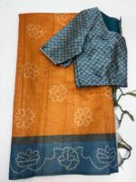 Beautiful saree with matching blouse