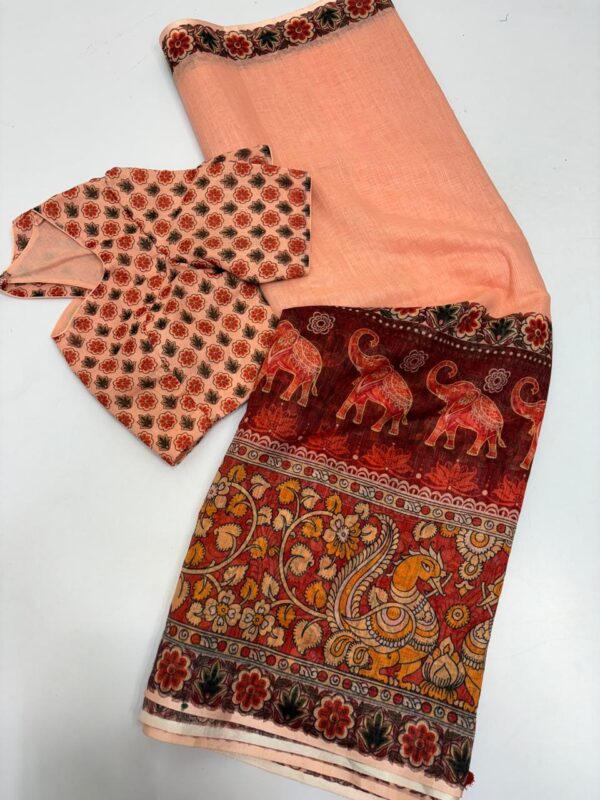 Beautiful saree with matching blouse