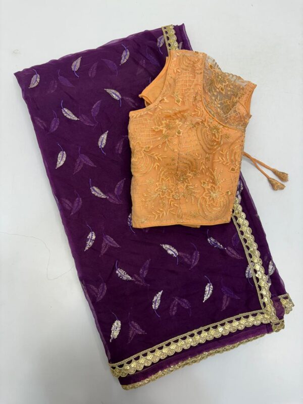 Beautiful saree with matching blouse