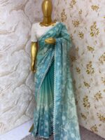 Falling organza with embroidery work paired with beautiful blouse