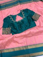 Beautiful Gadwal saree paired with maggam work blouse