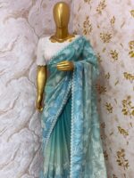 Falling organza with embroidery work paired with beautiful blouse