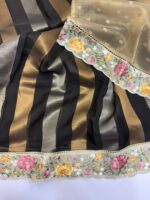 Pure organza saree with beautiful floral border