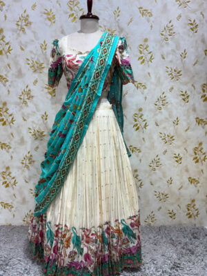 Beautiful kalamkari lehenga set