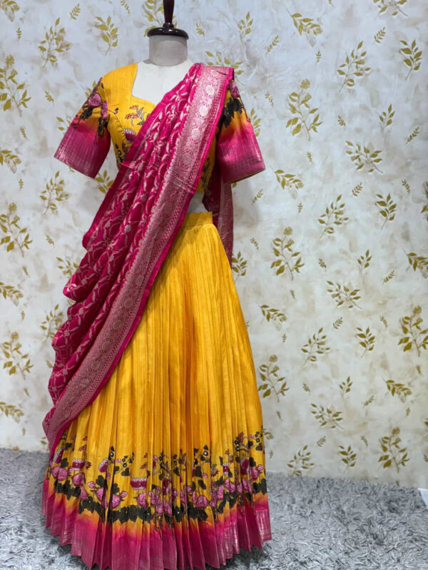 Beautiful kalamkari lehenga set