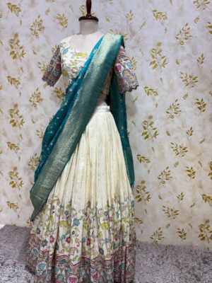Beautiful kalamkari lehenga set