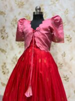 Vintage look long gown with over coat for kid's