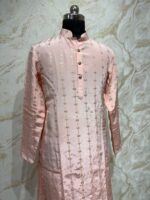 Pure crepe kurta with sequin work paired with matching pijama