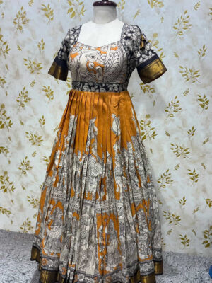 Pure kalamkari long frock