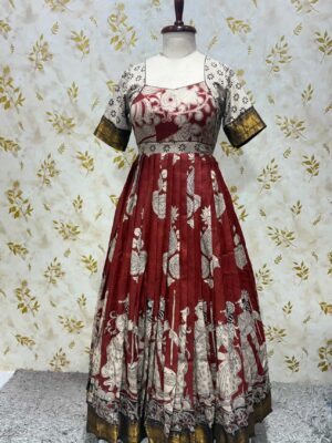 Pure kalamkari long frock