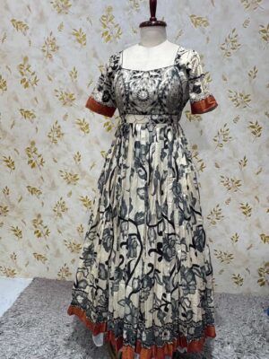 Pure kalamkari long frock