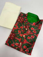 Exclusive patola kurta paired with white colour pijama