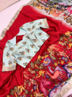 Exclusive kalamkari saree paired with beautiful blouse