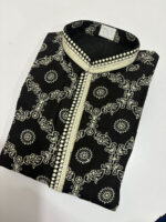 Exclusive designer black kurta paired with pijama
