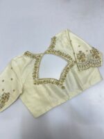 Beautiful maggam work blouse can be customised in any colour that you can choose from the colour palette below