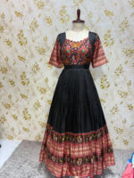 Patola long frock with heavy flare