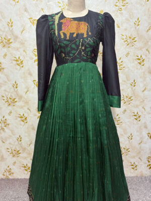 Pure matka silk long gown