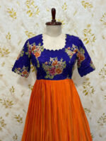 Beautiful dual shade designer long gown