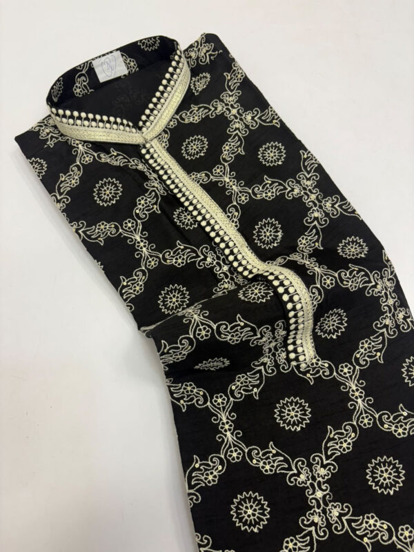 Exclusive designer black kurta paired with pijama