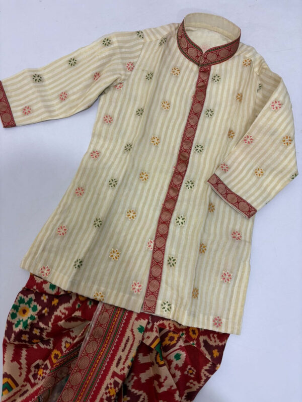 Men’s kurta with patola dhoti