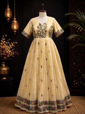 Jamdhani long frock