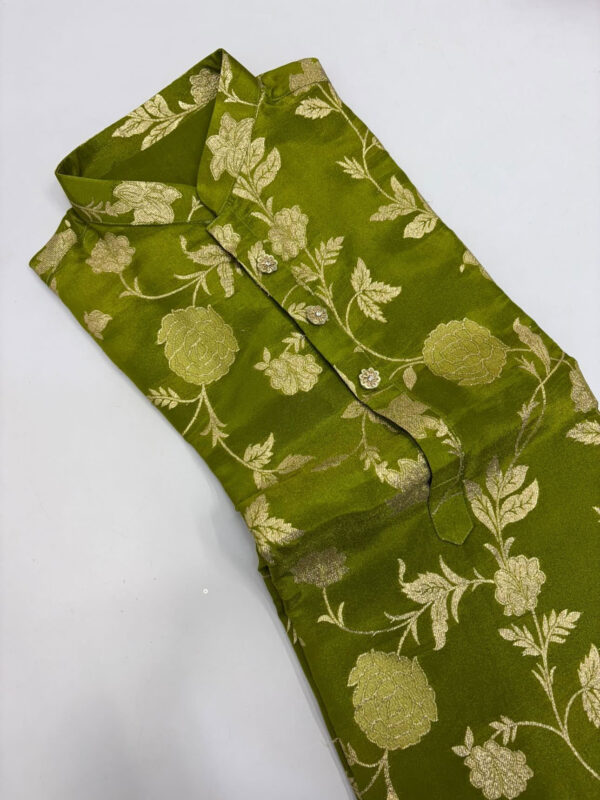 Men’s brocade kurta paired with pijama