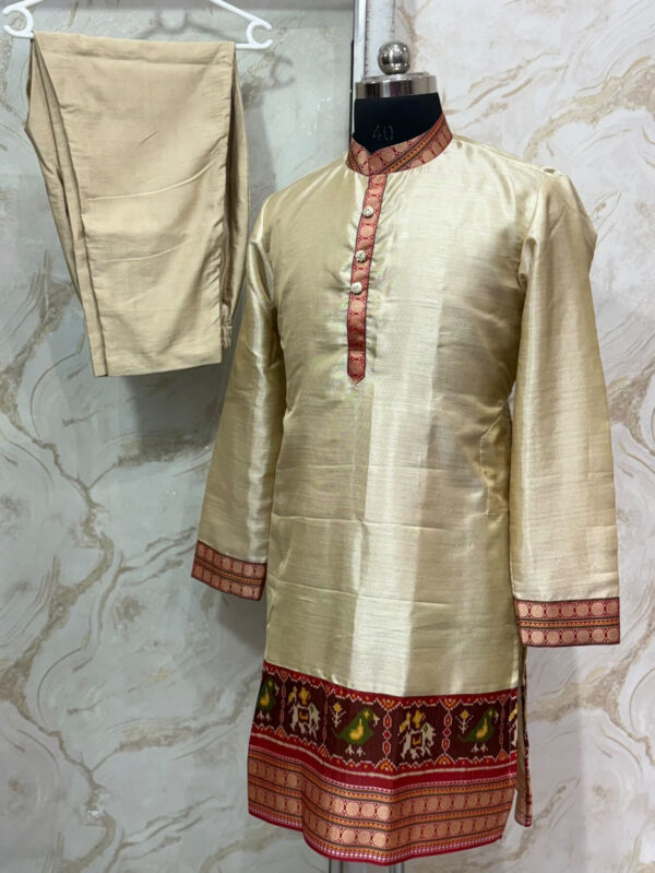 Patola silk mens kurta with pijama