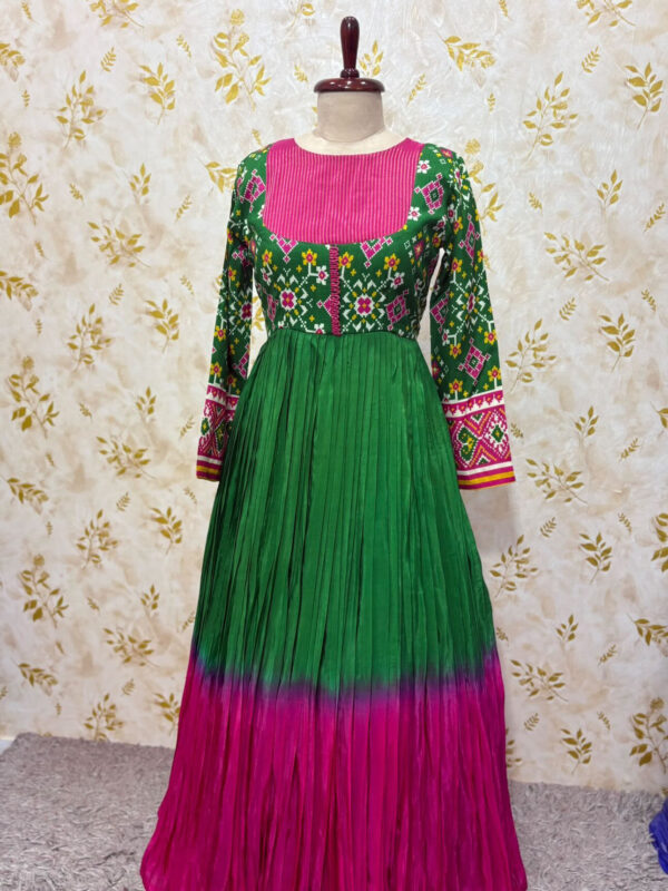 Patola dual shade long gown