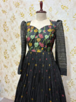 Jamdhani long gown with full sleeves