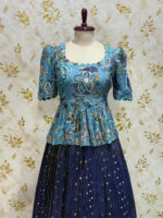 Floral peplum top with tissue skirt