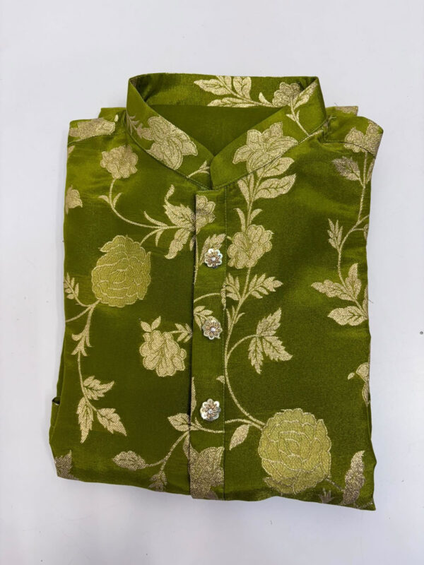 Men’s brocade kurta paired with pijama