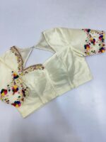 Beautiful maggam work blouse can be customised in any colour that you can choose from the colour palette below