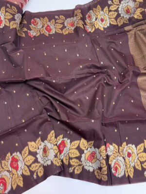 Jamdhani lenin silk sarees