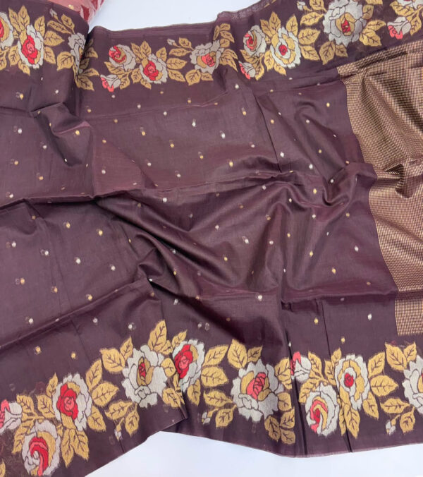 Jamdhani lenin silk sarees