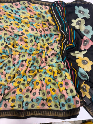 Pure malai crepe Saree