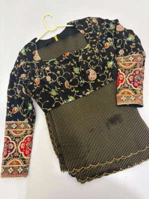 Kanchi organza sarees with designer blouse