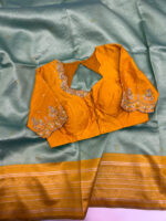Vintage gadwal saree with maggam work blouse