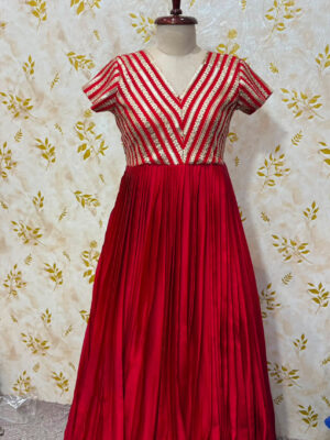 Exclusive designer seequence work long gown