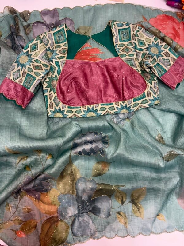 Beautiful saree with blouse