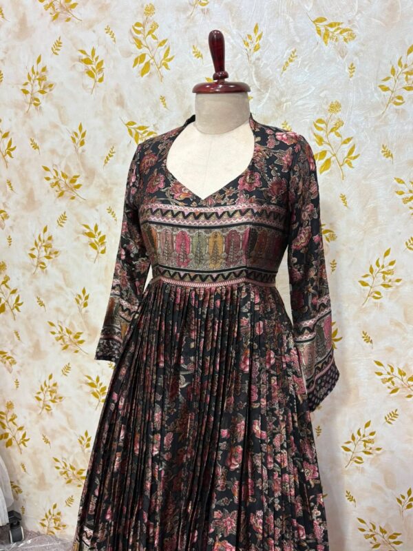 Pure brasso georgette floral long gown