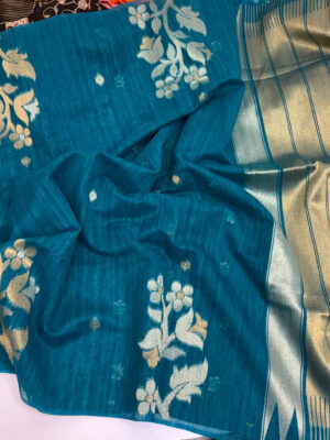 Jute jamdhani silk sarees