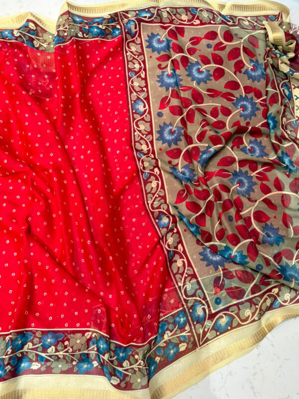 Malai crepe saree