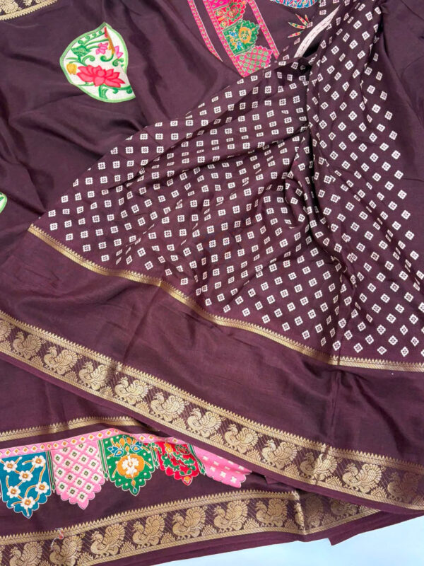 Malai crepe silk saree