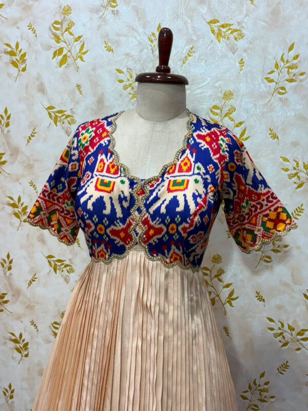 Patola long gown with heavy flare
