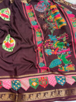 Malai crepe silk saree