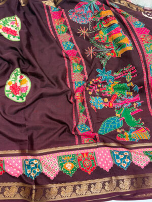 Malai crepe silk saree